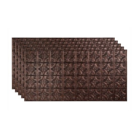 Acoustic Ceiling Products Fasade Traditional Syle # 1 - 48-3/8" x 24-3/8" PVC Glue Up Tile in Smoked Pewter - PG5027